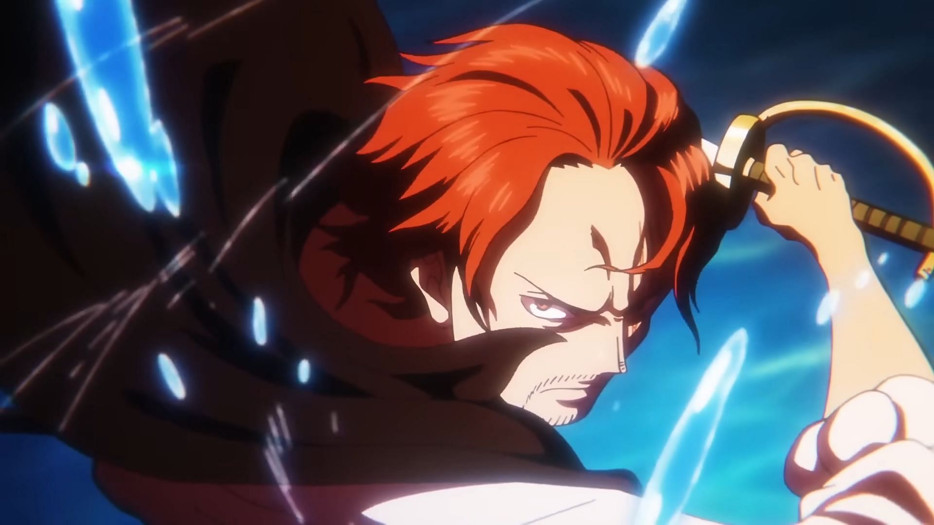 Shanks, while attacking Kid (Image via Toei Animation)